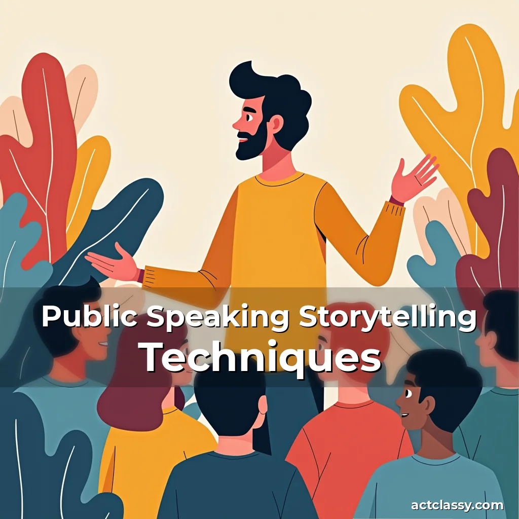 Artistic representation for Public Speaking Storytelling Techniques