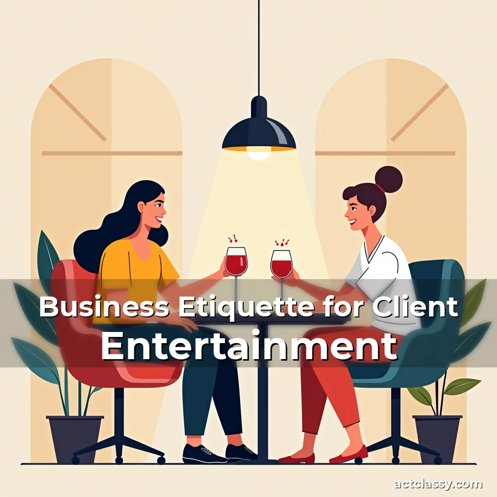 Artistic representation for Business Etiquette for Client Entertainment