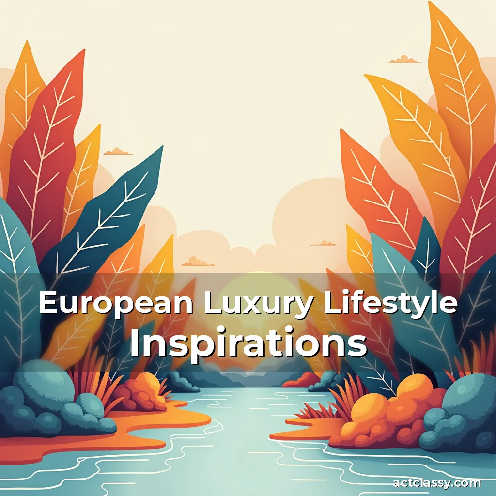 Artistic representation for European Luxury Lifestyle Inspirations