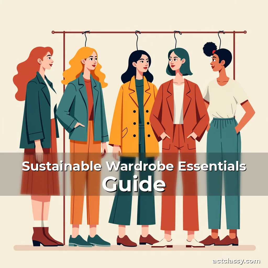 Artistic representation for Sustainable Wardrobe Essentials Guide
