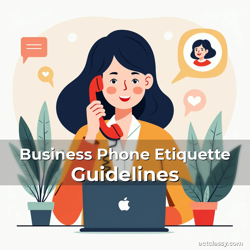 Artistic representation for Business Phone Etiquette Guidelines