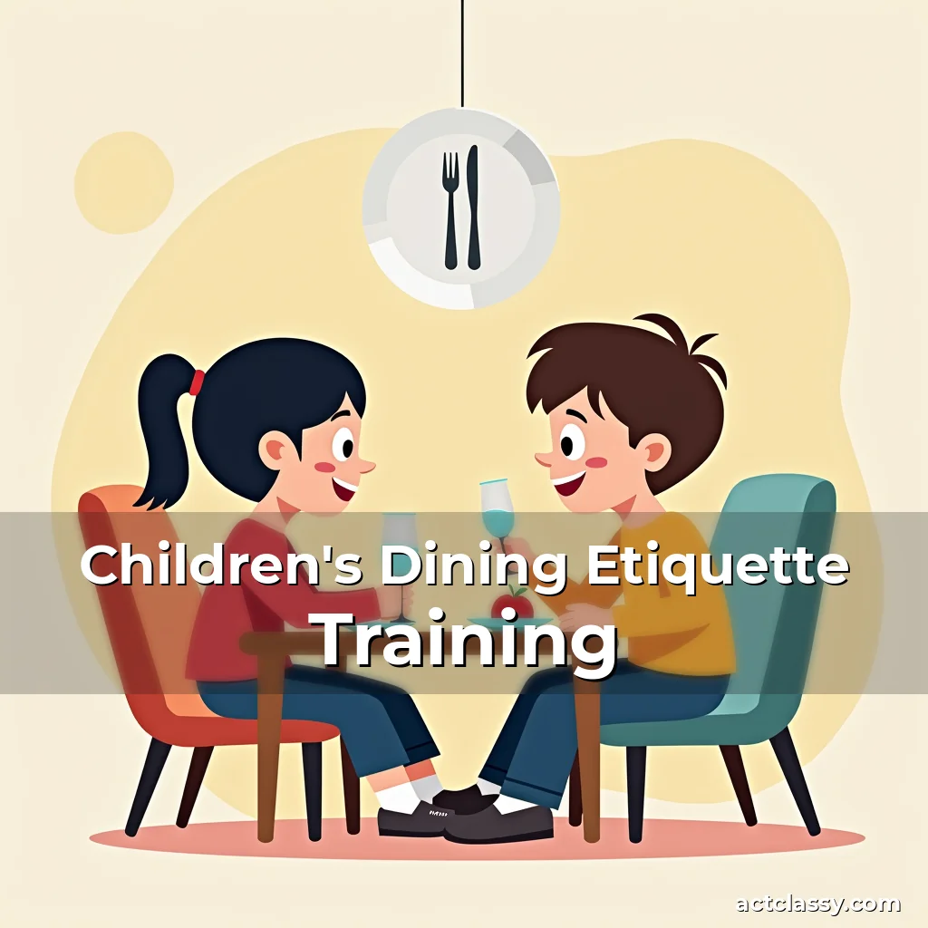 Artistic representation for Children's Dining Etiquette Training