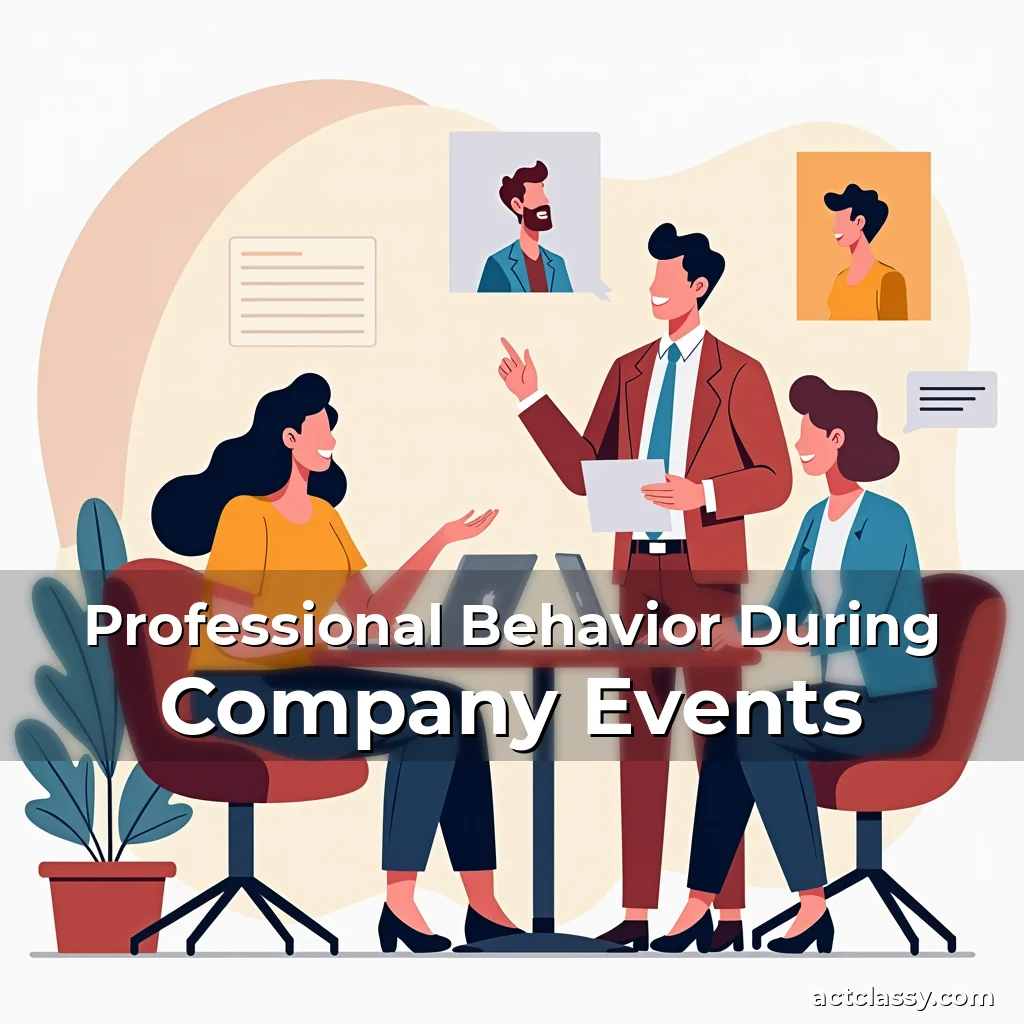 Artistic representation for Professional Behavior During Company Events