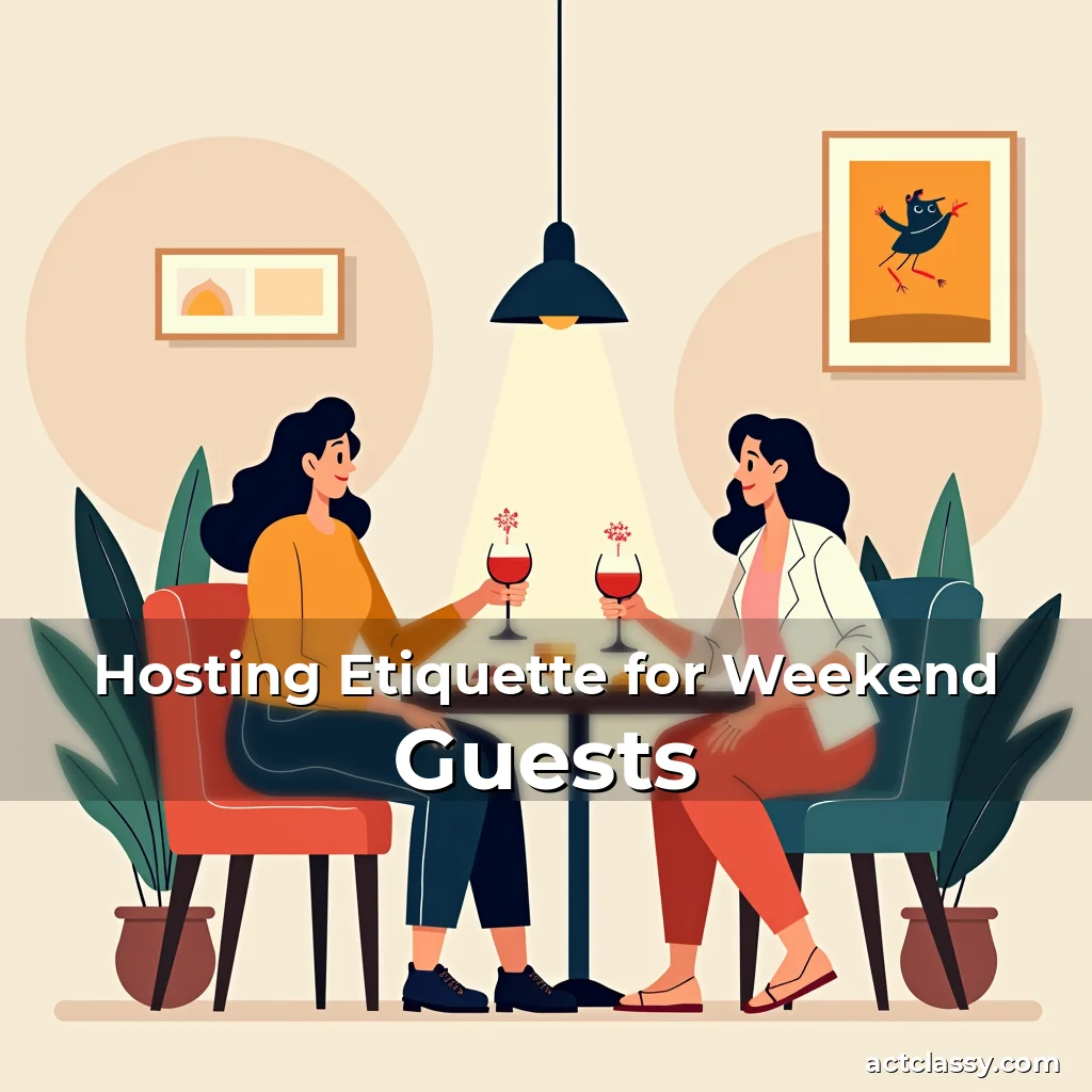 Artistic representation for Hosting Etiquette for Weekend Guests