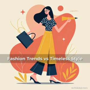 Artistic representation for Fashion Trends vs Timeless Style
