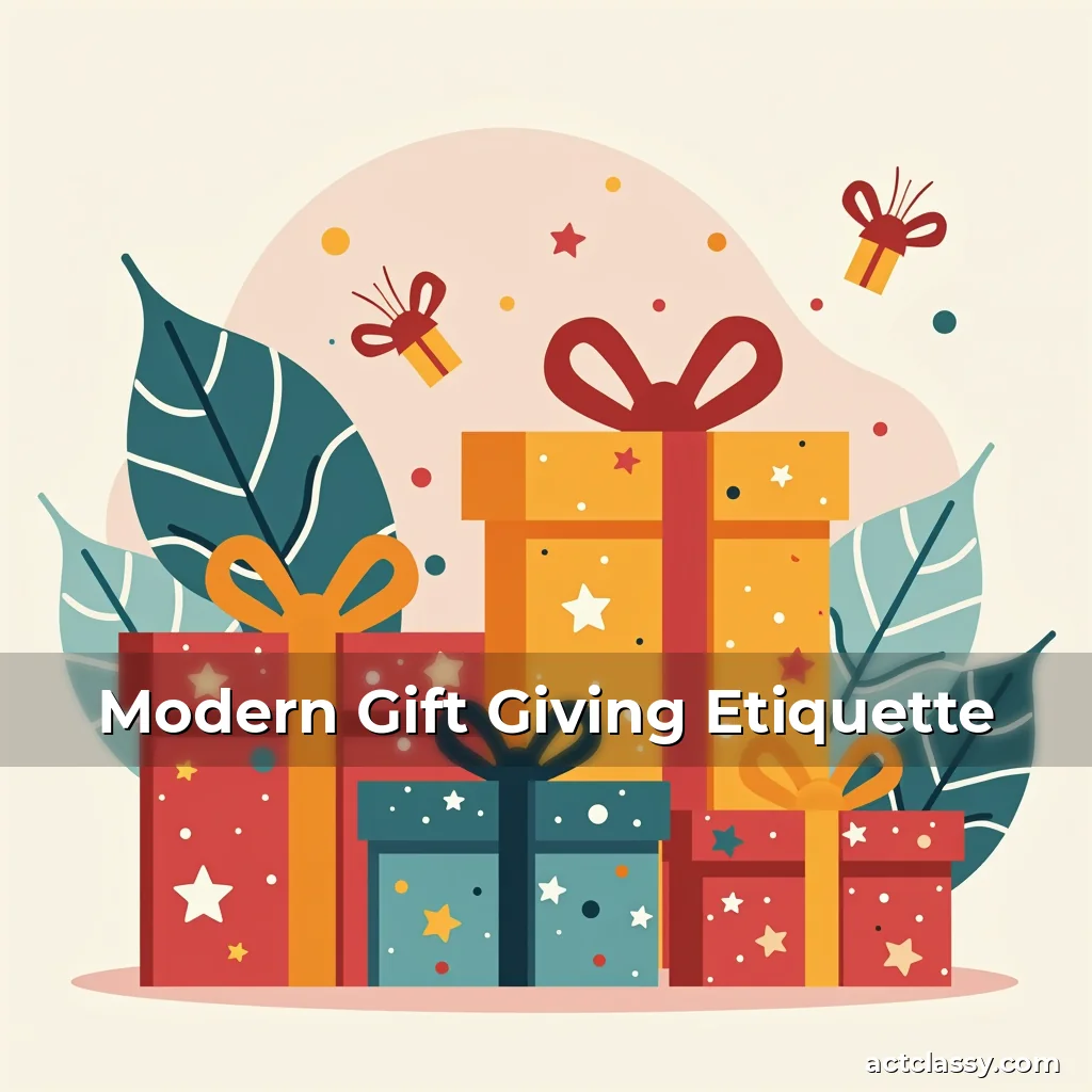 Artistic representation for Modern Gift Giving Etiquette