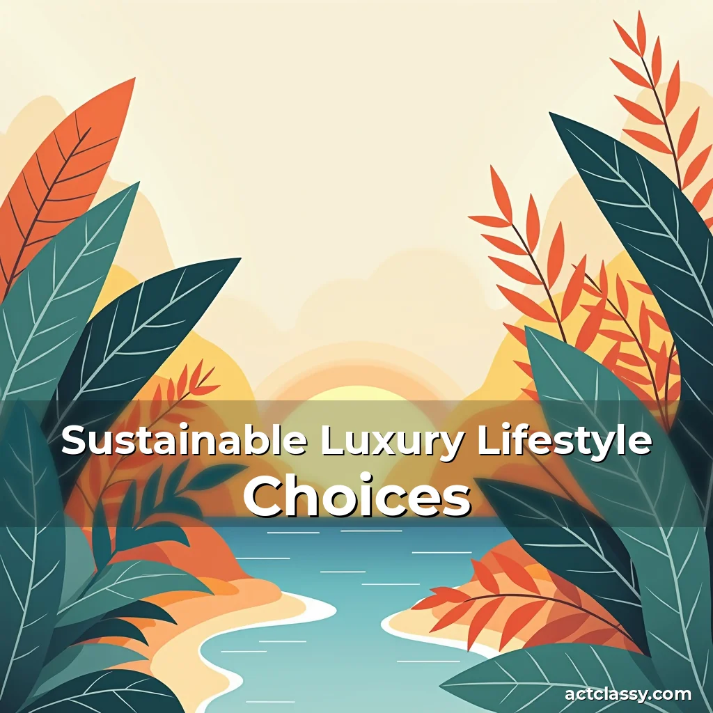 Artistic representation for Sustainable Luxury Lifestyle Choices