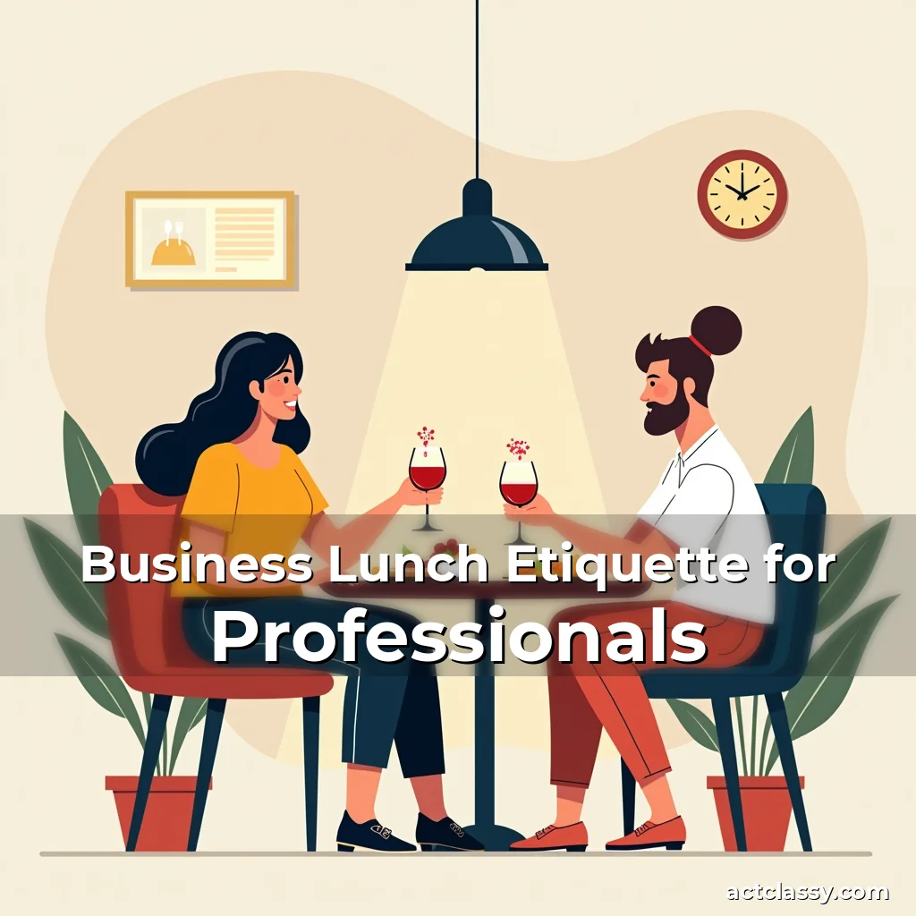 Artistic representation for Business Lunch Etiquette for Professionals