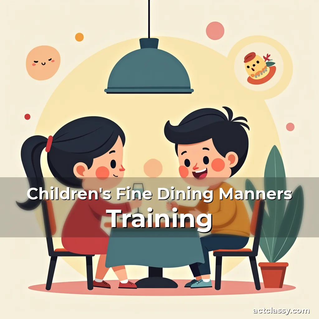 Artistic representation for Children's Fine Dining Manners Training