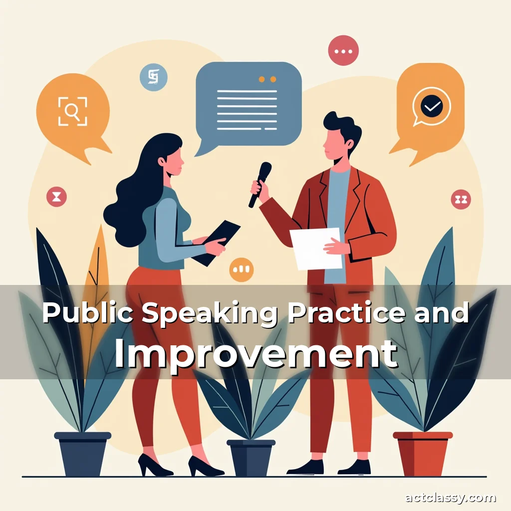 Artistic representation for Public Speaking Practice and Improvement