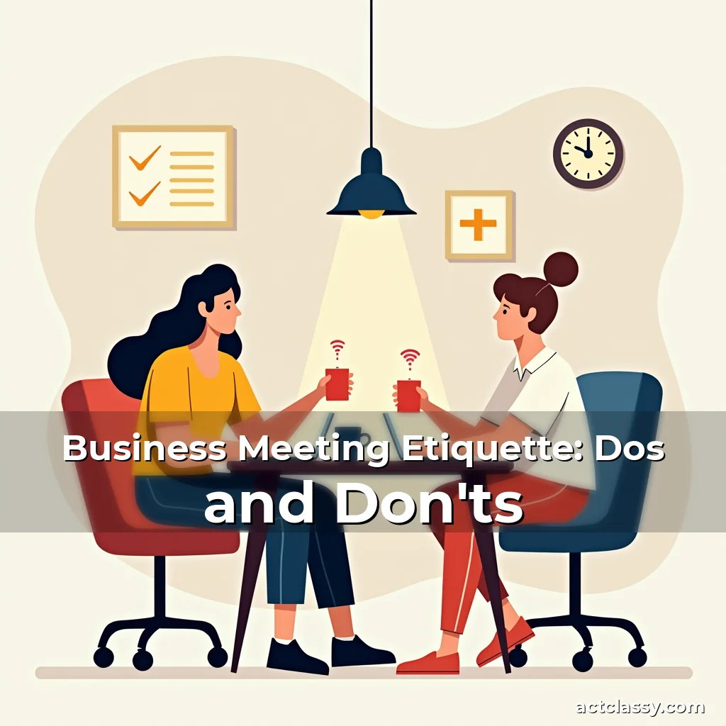 Artistic representation for Business Meeting Etiquette: Dos and Don'ts