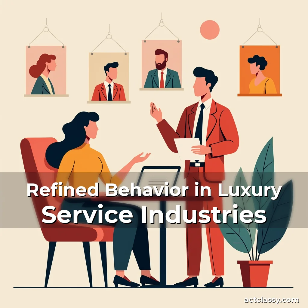 Artistic representation for Refined Behavior in Luxury Service Industries