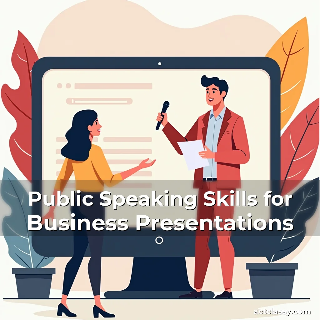 Artistic representation for Public Speaking Skills for Business Presentations