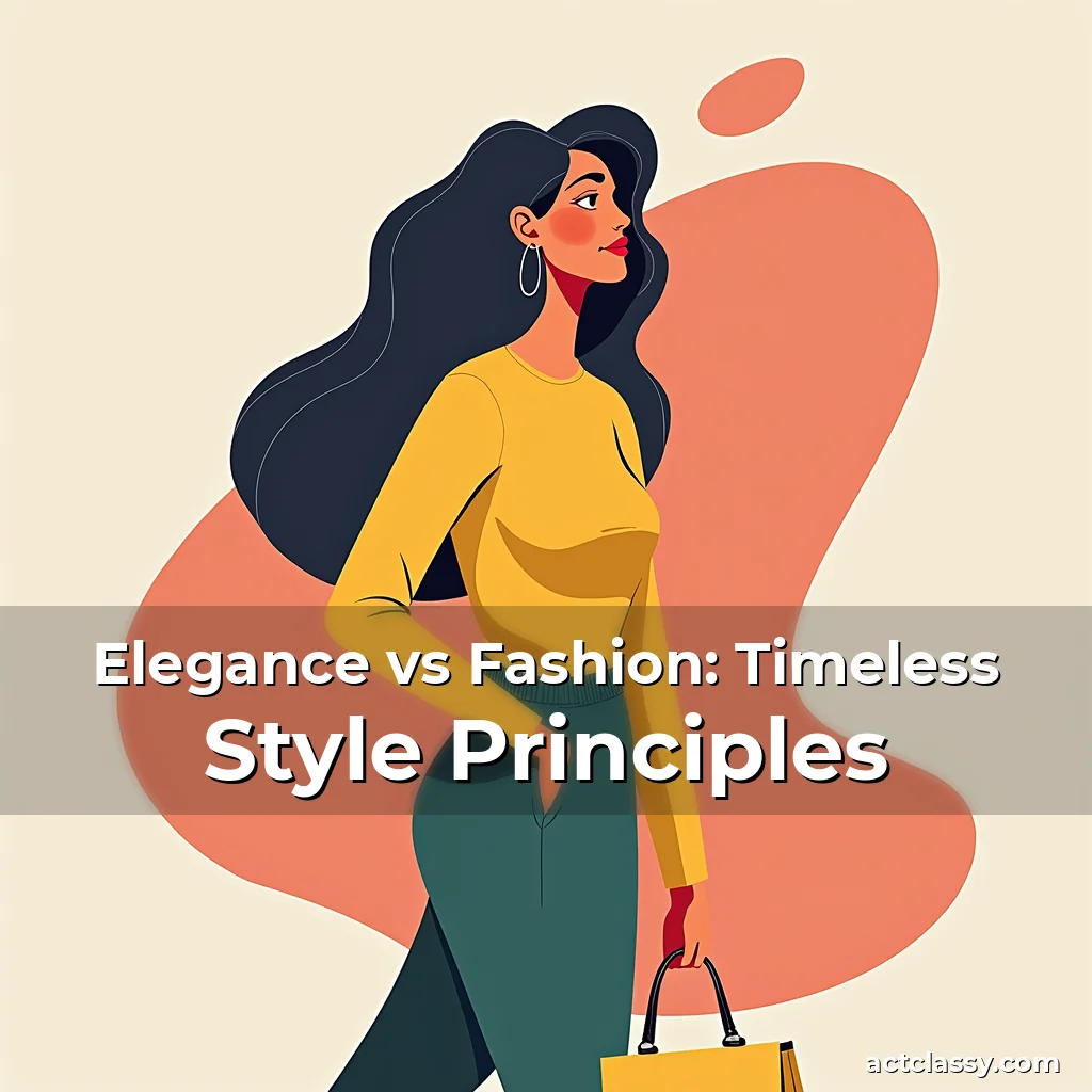 Artistic representation for Elegance vs Fashion: Timeless Style Principles