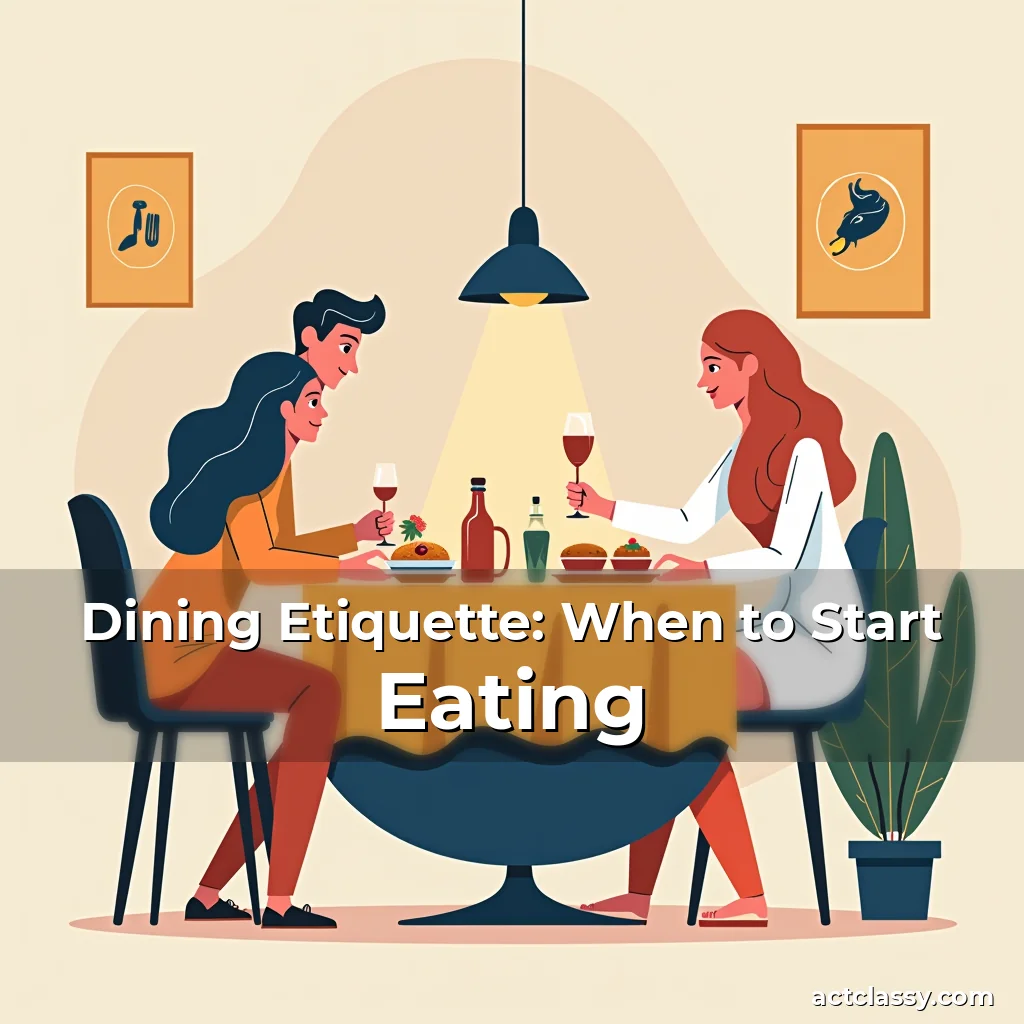 Artistic representation for Dining Etiquette: When to Start Eating