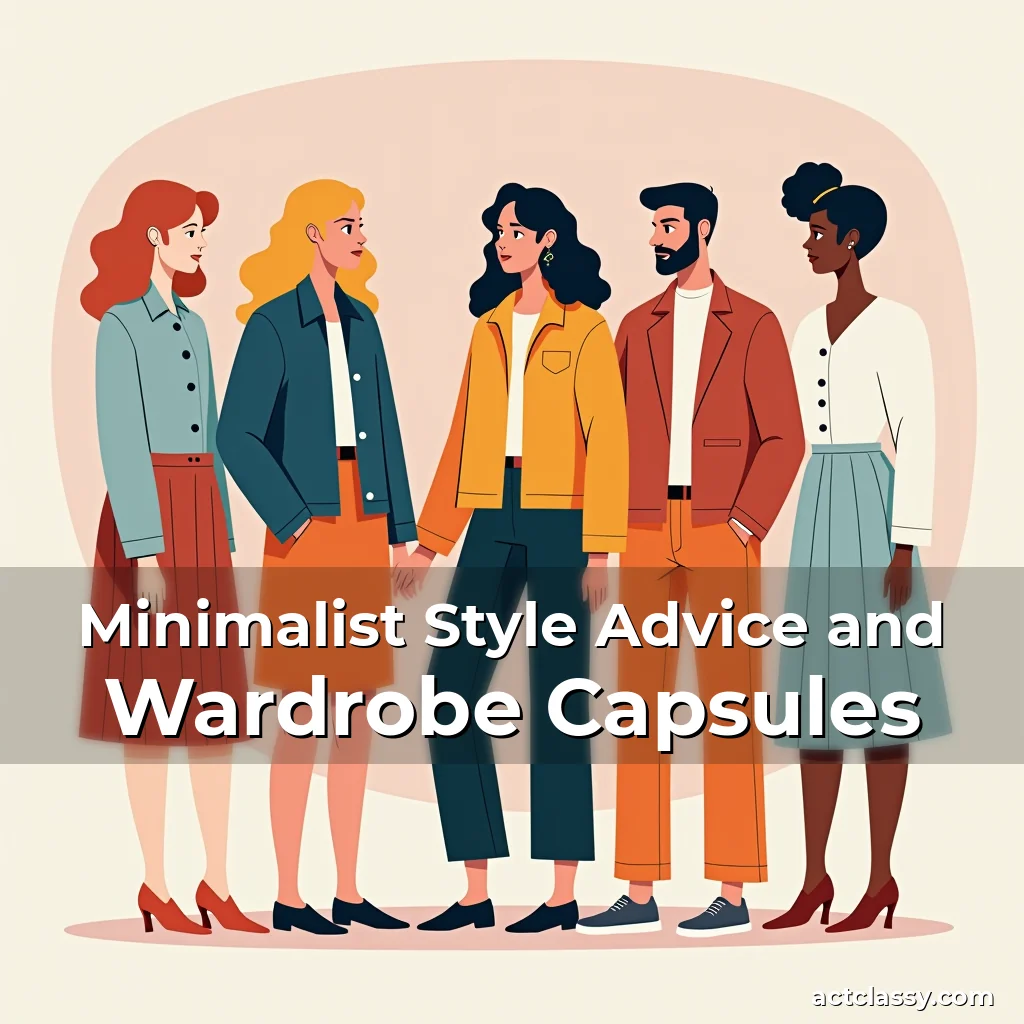 Artistic representation for Minimalist Style Advice and Wardrobe Capsules