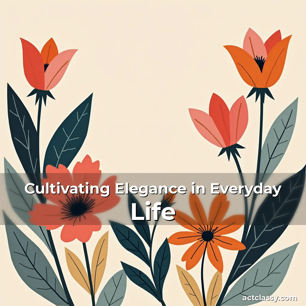 Artistic representation for Cultivating Elegance in Everyday Life