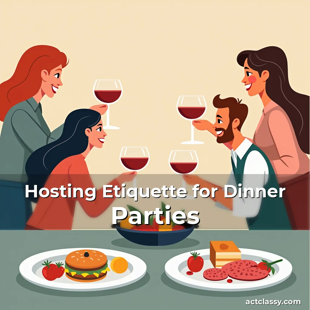 Artistic representation for Hosting Etiquette for Dinner Parties