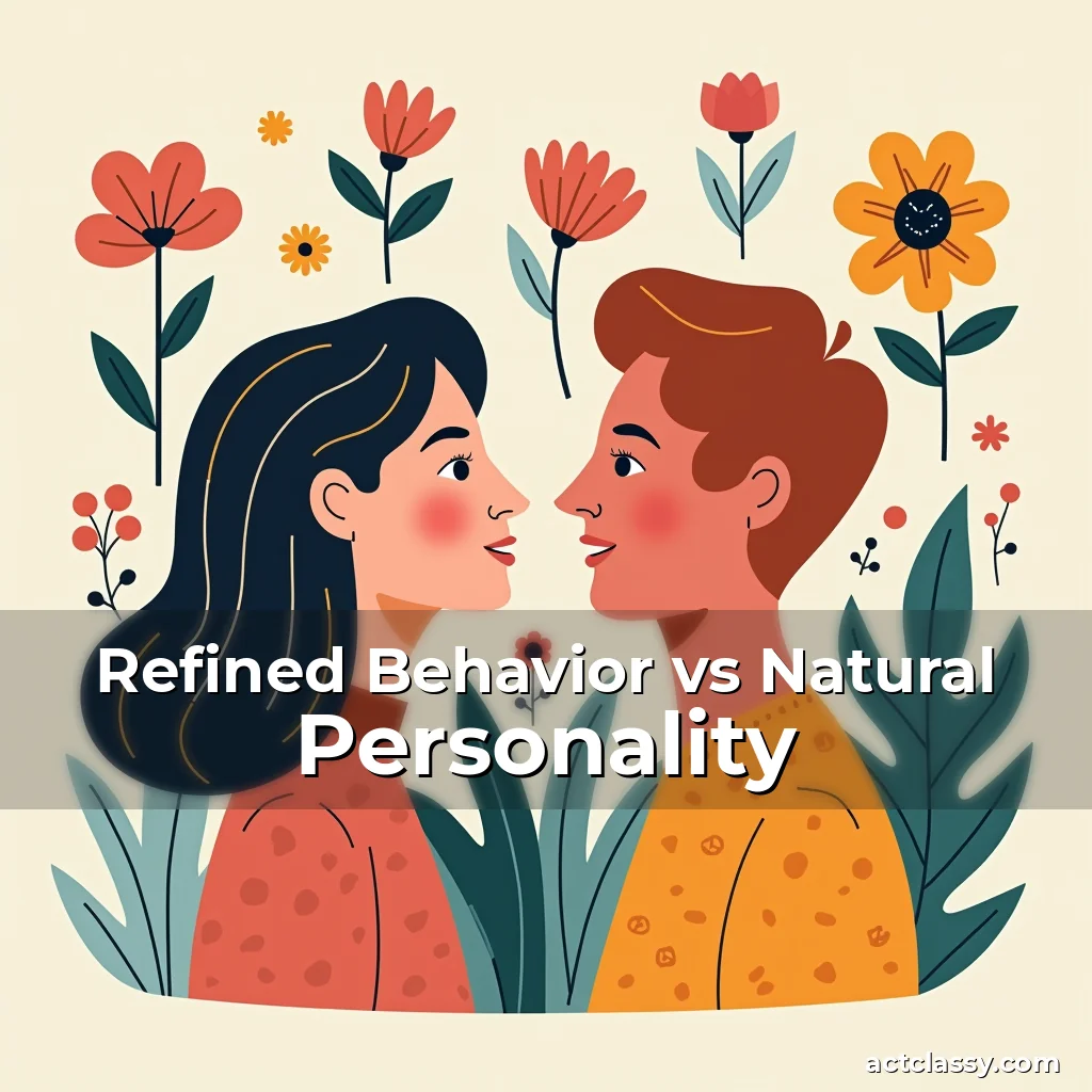 Artistic representation for Refined Behavior vs Natural Personality