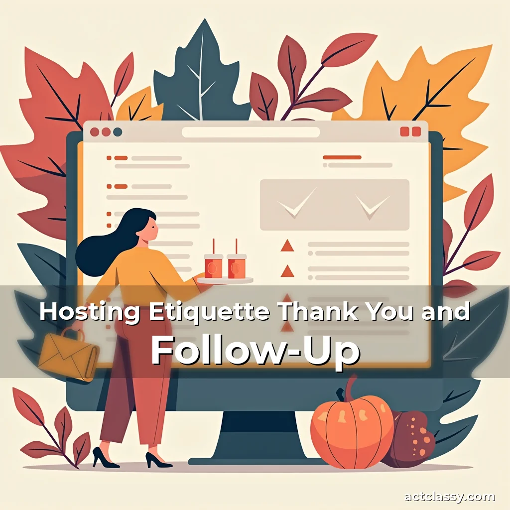 Artistic representation for Hosting Etiquette Thank You and Follow-Up