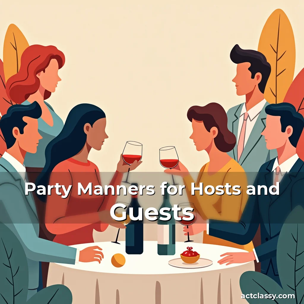 Artistic representation for Party Manners for Hosts and Guests