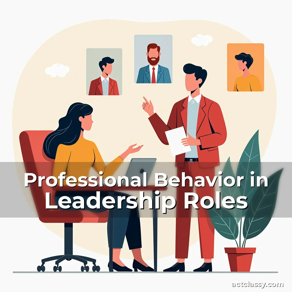 Artistic representation for Professional Behavior in Leadership Roles