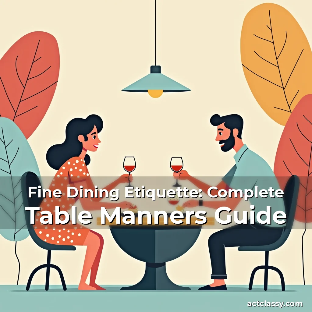 Artistic representation for Fine Dining Etiquette: Complete Table Manners Guide