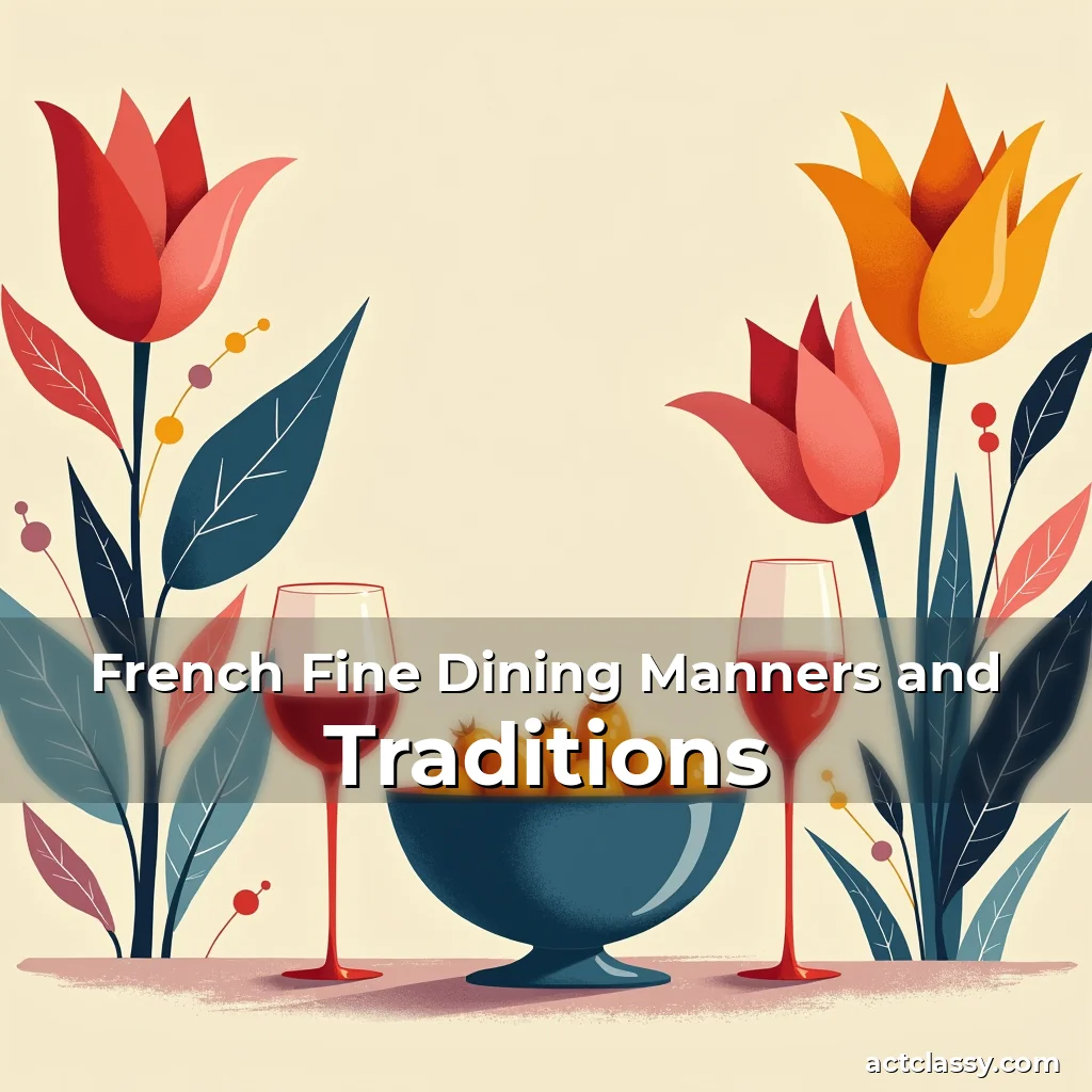 Artistic representation for French Fine Dining Manners and Traditions