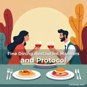 Artistic representation for Fine Dining Restaurant Manners and Protocol