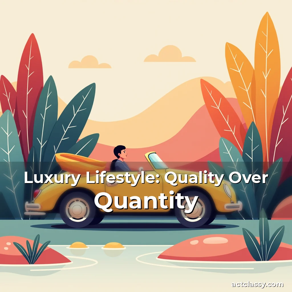 Artistic representation for Luxury Lifestyle: Quality Over Quantity