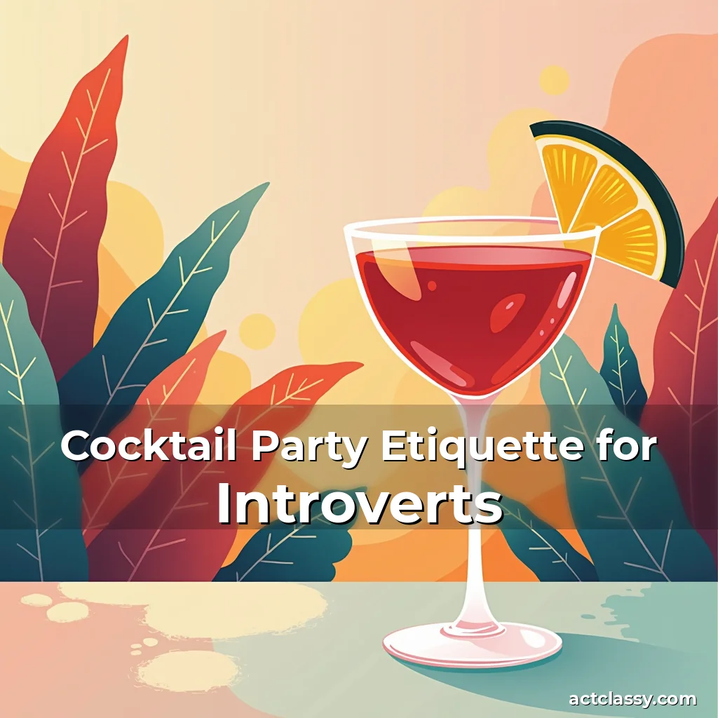 Artistic representation for Cocktail Party Etiquette for Introverts