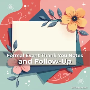 Artistic representation for Formal Event Thank You Notes and Follow-Up