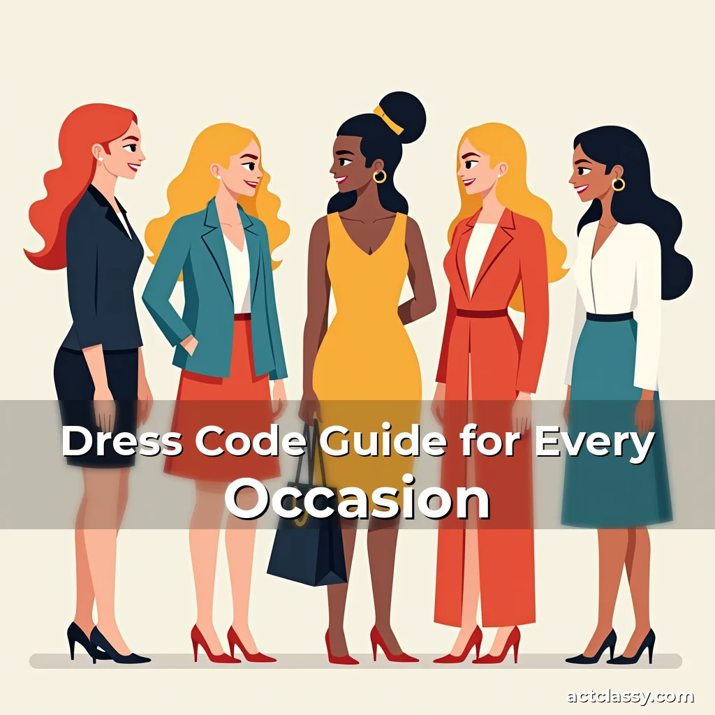 Artistic representation for Dress Code Guide for Every Occasion