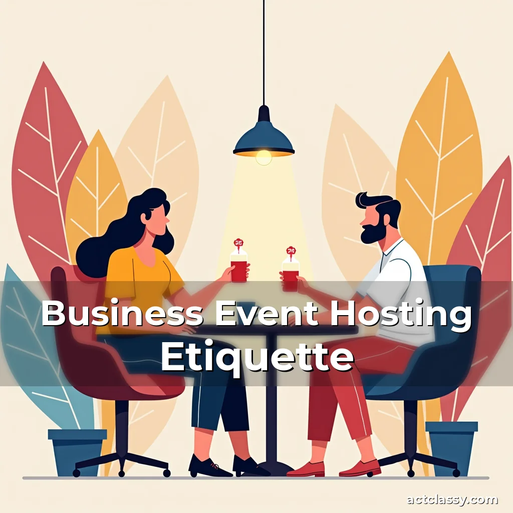 Artistic representation for Business Event Hosting Etiquette