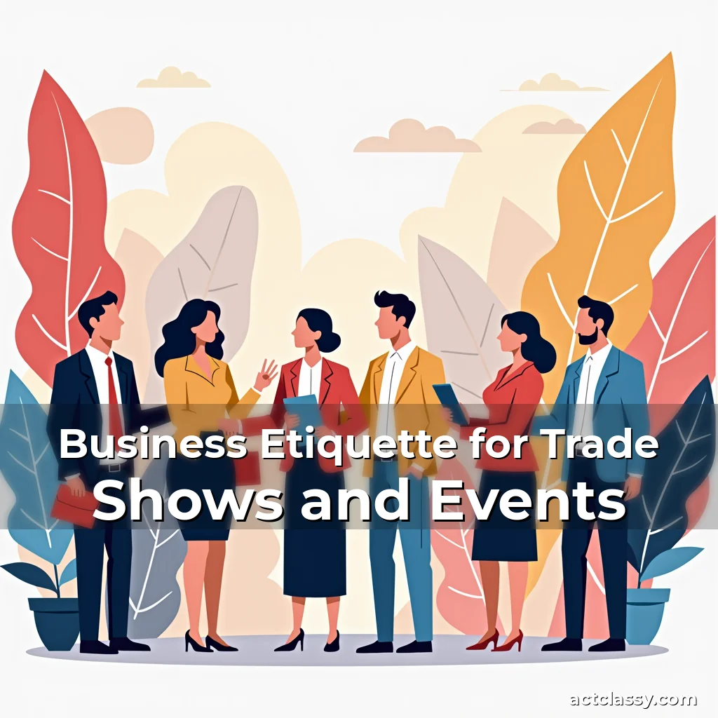 Artistic representation for Business Etiquette for Trade Shows and Events