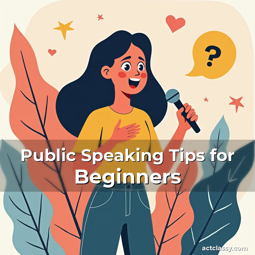 Artistic representation for Public Speaking Tips for Beginners