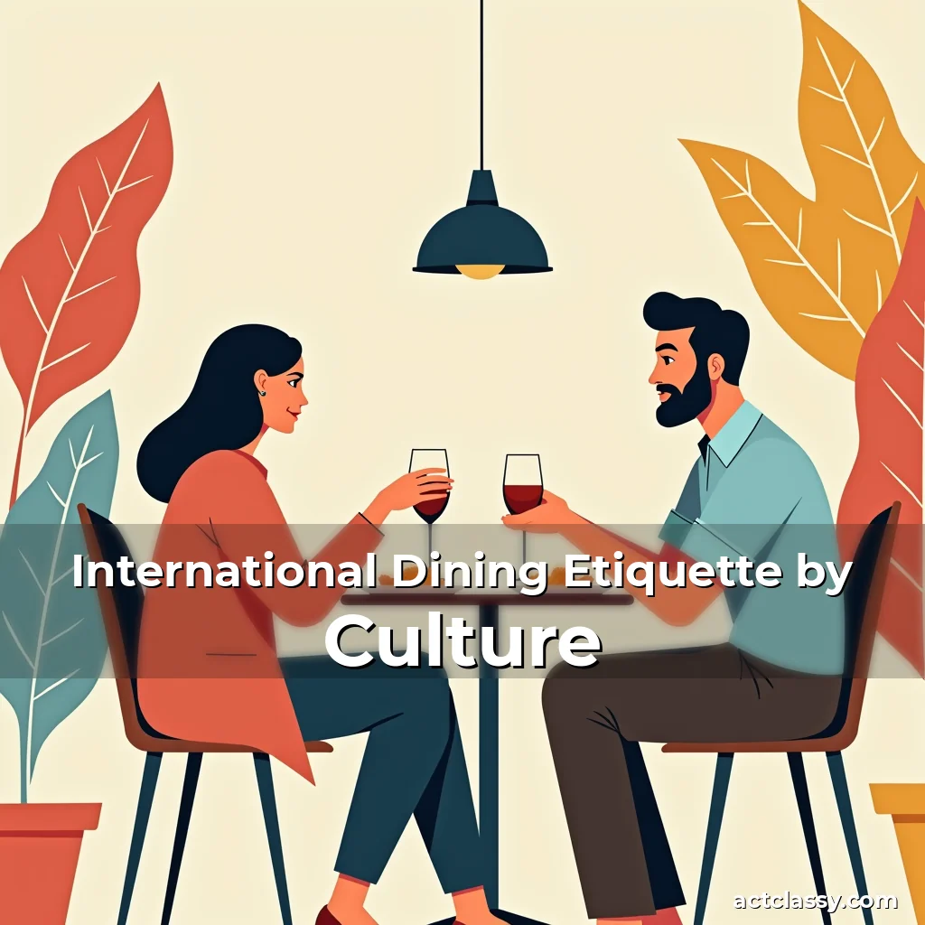 Artistic representation for International Dining Etiquette by Culture