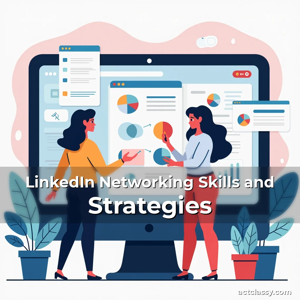 Artistic representation for LinkedIn Networking Skills and Strategies