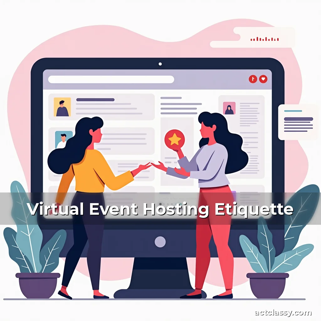 Artistic representation for Virtual Event Hosting Etiquette